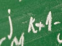 math equation on chalkboard